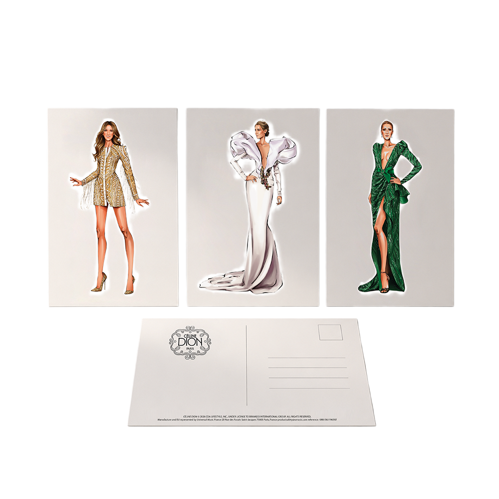 CARTES POSTALES CELINE DION PARIS